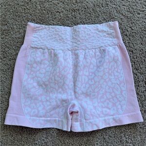 Pink Leopard Print Women Shorts
